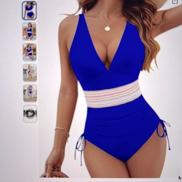 Blooming Jelly Women’s Tummy Control One Piece Slimming Modest Swimsuit Size Lg - Picture 6 of 6